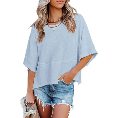 Women's Casual Batwing Half Sleeve T-Shirts