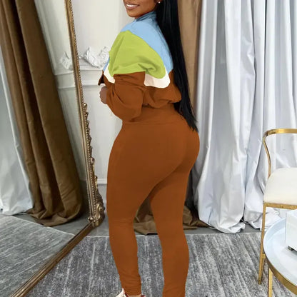2-piece Colorblock Tracksuit Sets