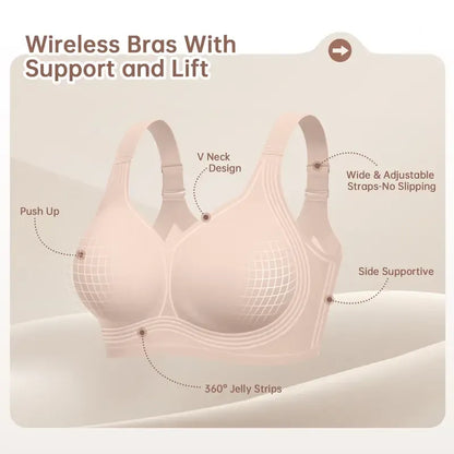Women’s Jelly Bras Full Coverage Wireless Supportive Bra