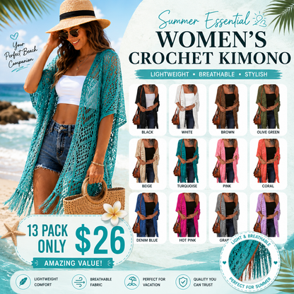 Womens Knit Cardigan Oversized Open Front Outwear New Spring & Summer Hollow Out Crochet Tassel Lightweight Kimonos Sweater Outdoorfun 2026 Womenswear Overall Style Knitwear Piece Tops thin
