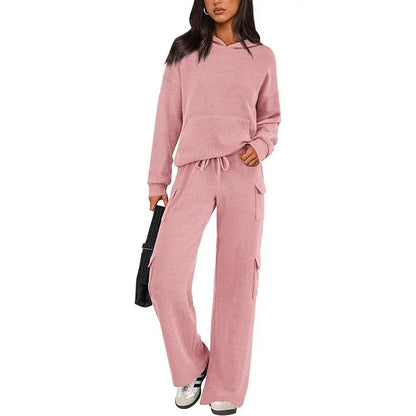 Women's 2 Piece Lounge Sets - Knitted Hoodie