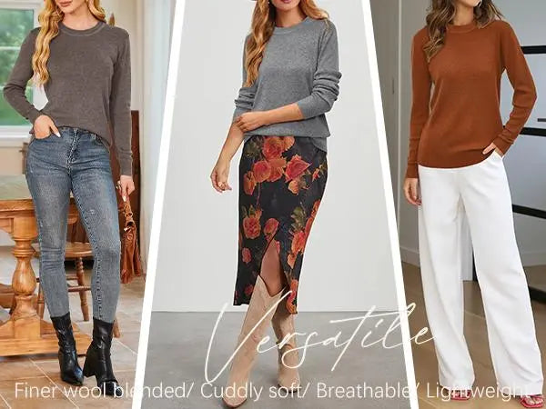 Women Fashion Wool Blend Sweater