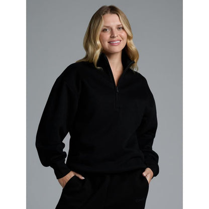 Basic quarter-zip turtleneck sweater set