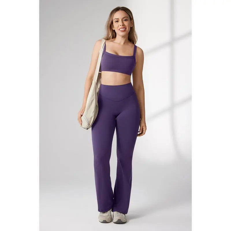 🔥8- PACK No Front Seam Flare Leggings 31"
