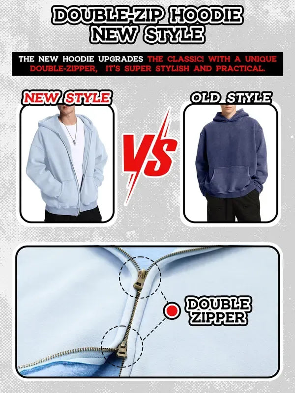 Men´s Hoodies Unisex Oversized Zip-Up Hoodie