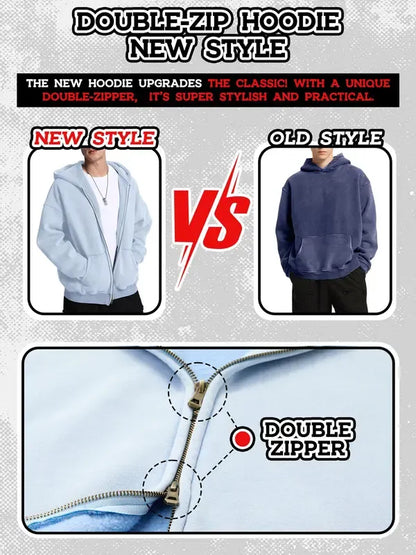 Men´s Hoodies Unisex Oversized Zip-Up Hoodie