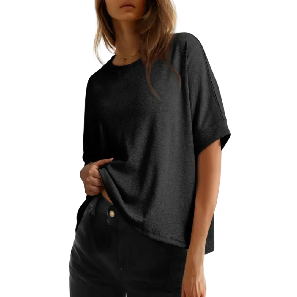 🔥Women'S Tops For Women 2026 Loose Oversized Basic Tee Comfortable Soft Fabric Flattering Fit