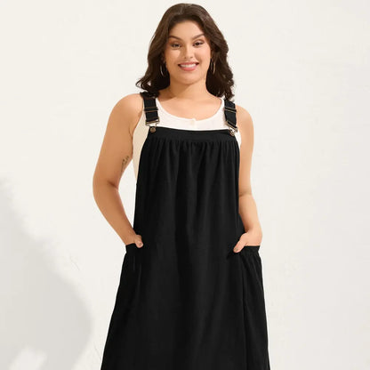 Cotton Pinafore Overall Dress