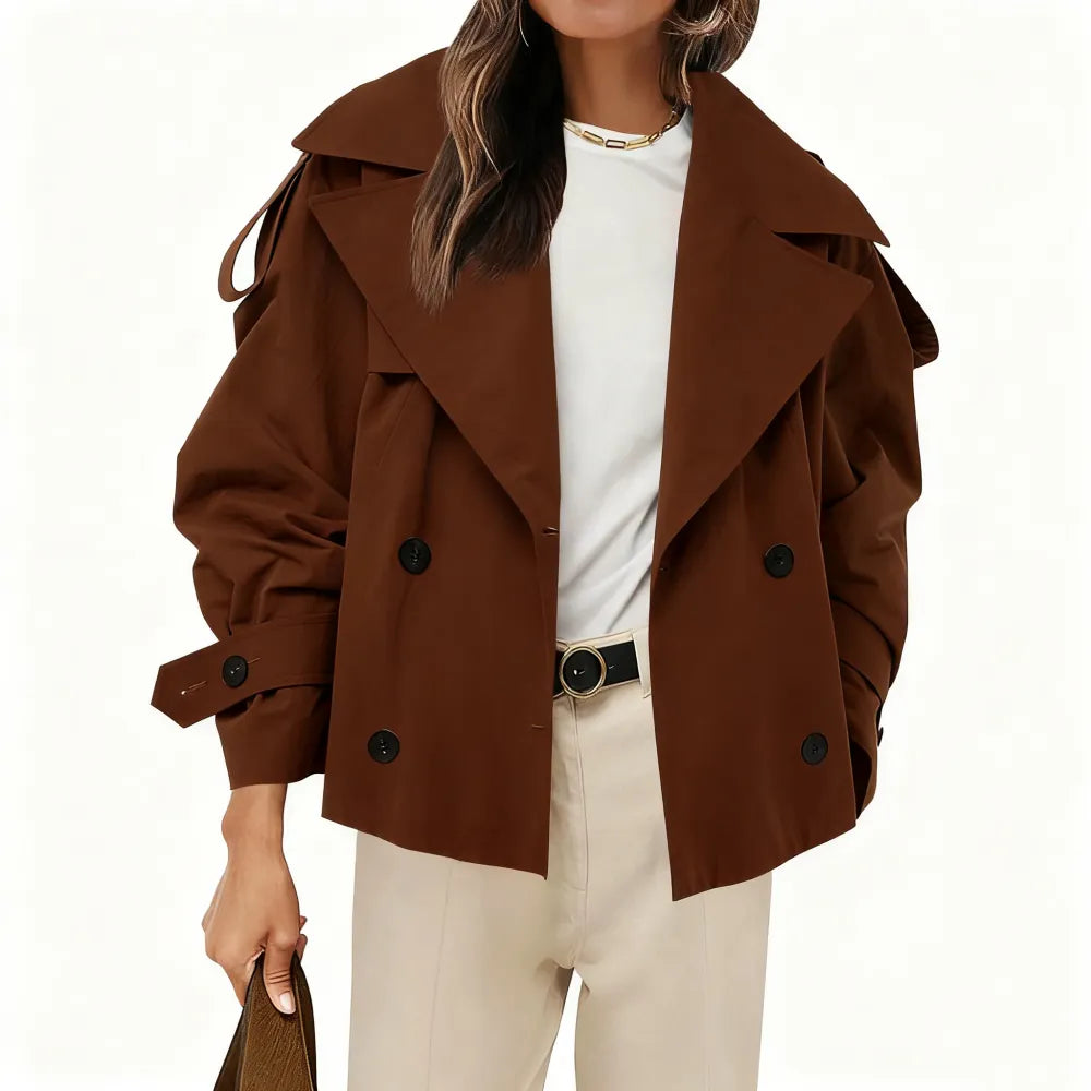 Womens Cropped Trench Coat
