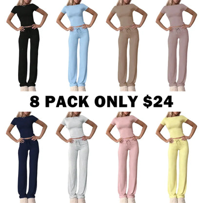 Two-Piece Set Plain Loungewear Set