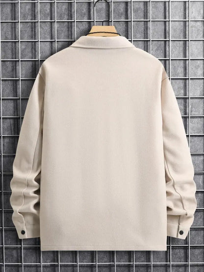 Men's Plain Long Sleeve Jacket