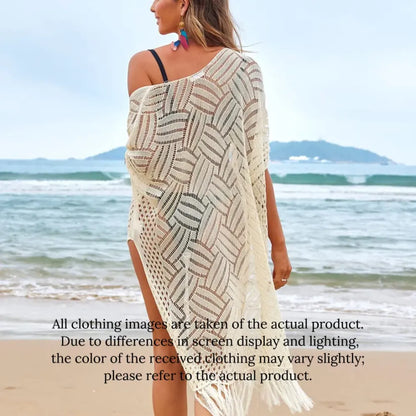 Womens Knit Cardigan Oversized Open Front Outwear New Spring & Summer Hollow Out Crochet Tassel Lightweight Kimonos Sweater Outdoorfun 2026 Womenswear Overall Style Knitwear Piece Tops thin