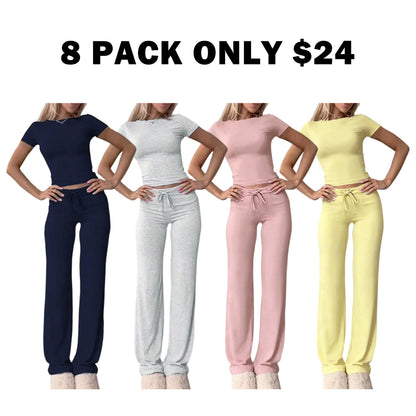 Two-Piece Set Plain Loungewear Set